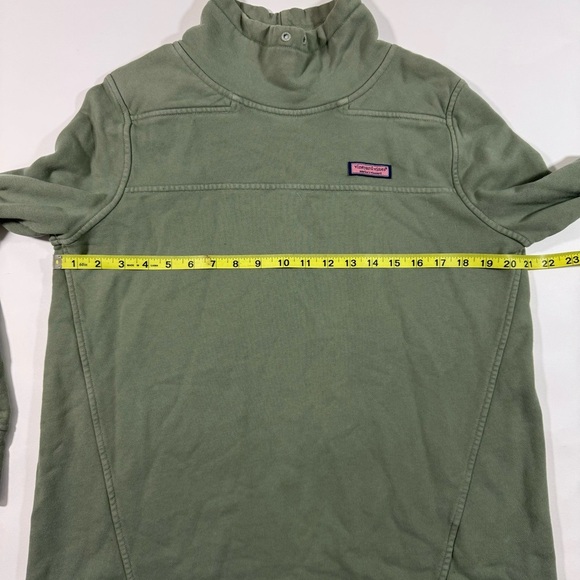 Vineyard Vines Garment Dyed Funnel Neck Sheph Shirt Green - Picture 7 of 7